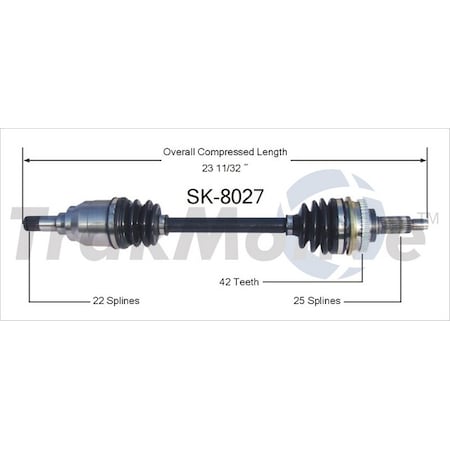 Surtrack Axle Cv Axle Shaft, Sk-8027 SK-8027